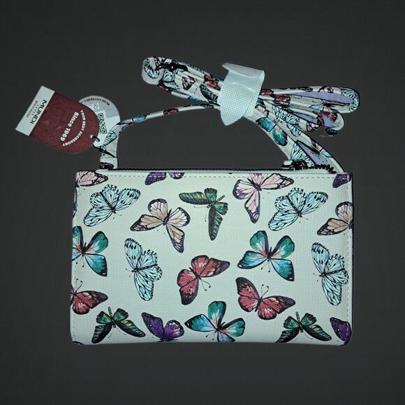 Womens Mundi RFID Blocking Butterfly Wallet Crossbody Purse - Picture 2 of 6